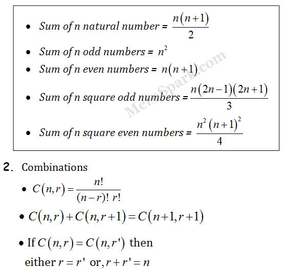 Permutation And Combination Formula Mathematics Class 12